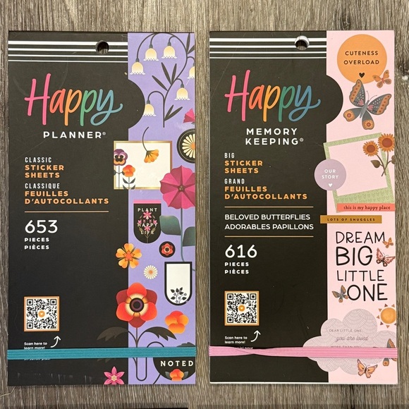 Happy Planner Horizontal Calendar/Planner Butterfly and Floral Stickers - Picture 5 of 14